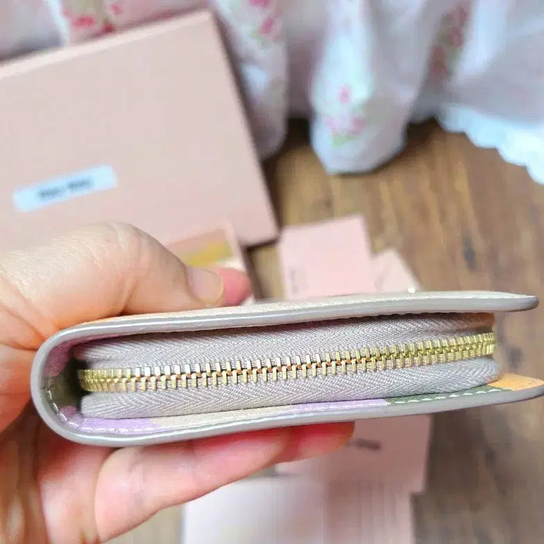 [BUNJANG] Miu Miu Flower Print Long Wallet / 정품 미우미우 플라워 프린트 장지갑 풀세트