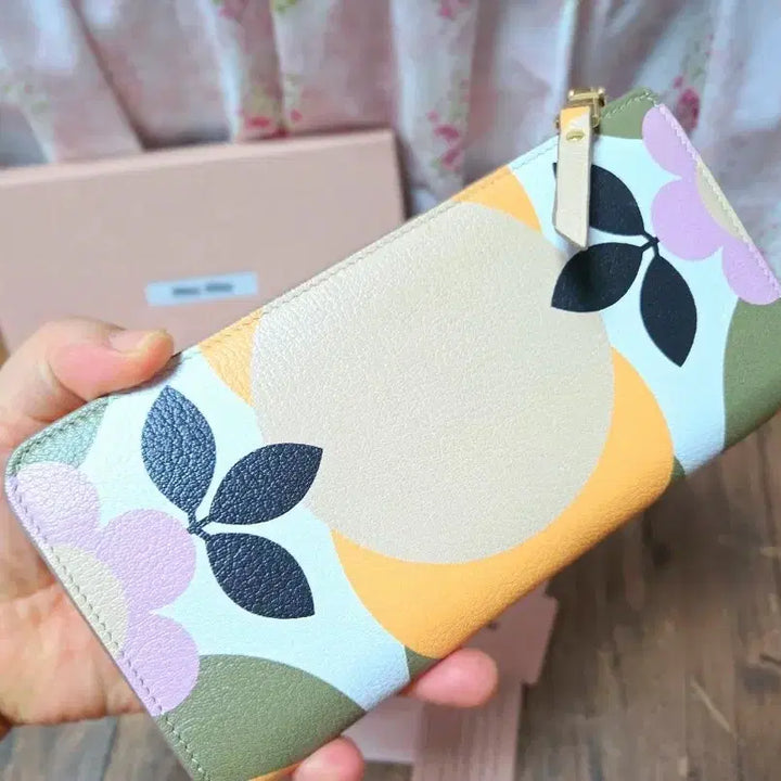 [BUNJANG] Miu Miu Flower Print Long Wallet / 정품 미우미우 플라워 프린트 장지갑 풀세트