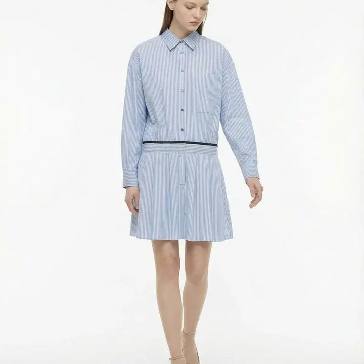 [BUNJANG] Maje Striped Shirt Dress / 마쥬 원피스 S
