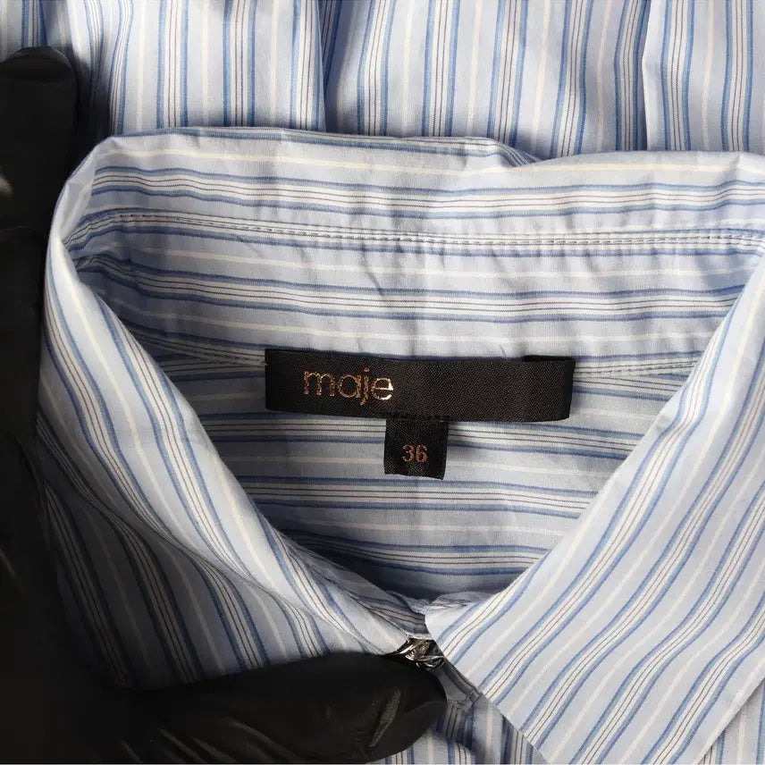 [BUNJANG] Maje Striped Shirt Dress / 마쥬 원피스 S