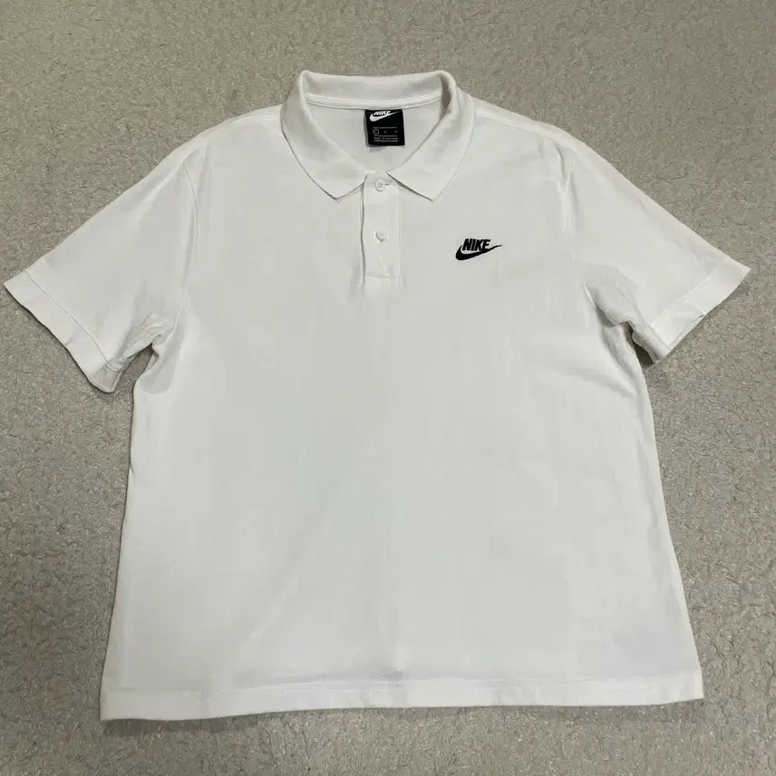 [BUNJANG] Nike Short Sleeve Polo Shirt (White, L) / 나이키 반팔 카라티 화이트 L