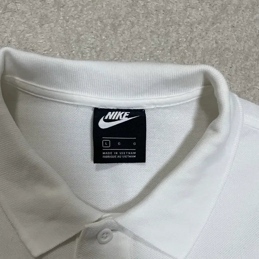 [BUNJANG] Nike Short Sleeve Polo Shirt (White, L) / 나이키 반팔 카라티 화이트 L