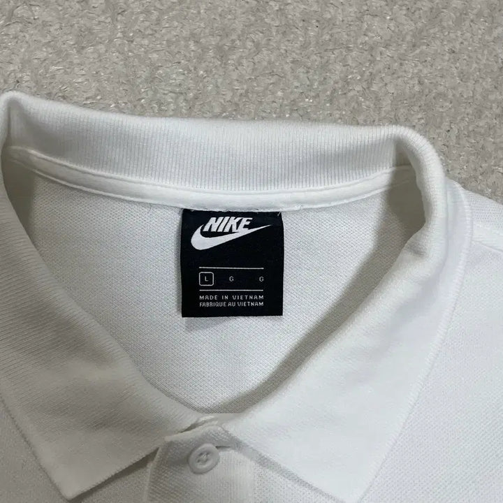 [BUNJANG] Nike Short Sleeve Polo Shirt (White, L) / 나이키 반팔 카라티 화이트 L