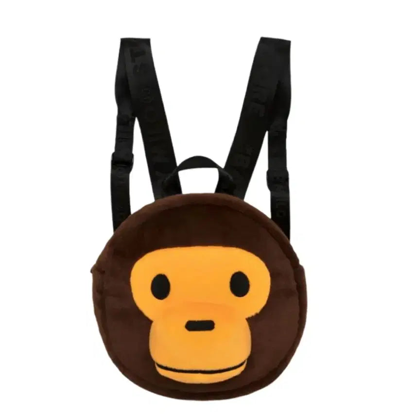 [BUNJANG] Bape Baby Milo Plush Backpack Brown / 베이프 베이비 마일로 플러시 백팩 브라운
