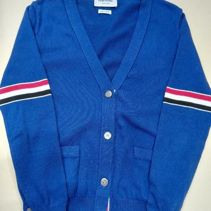 [BUNJANG] Thom Browne Blue Arm Stripe Cardigan / 톰브라운 블루 삼선arm 가디건 2