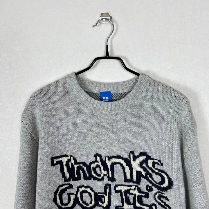 [BUNJANG] RaDen Gray Oversized Thick Knit Sweater / 프라이 오버핏 두꺼운 그레이 니트 겨울 남M 95 라덴 빈티지