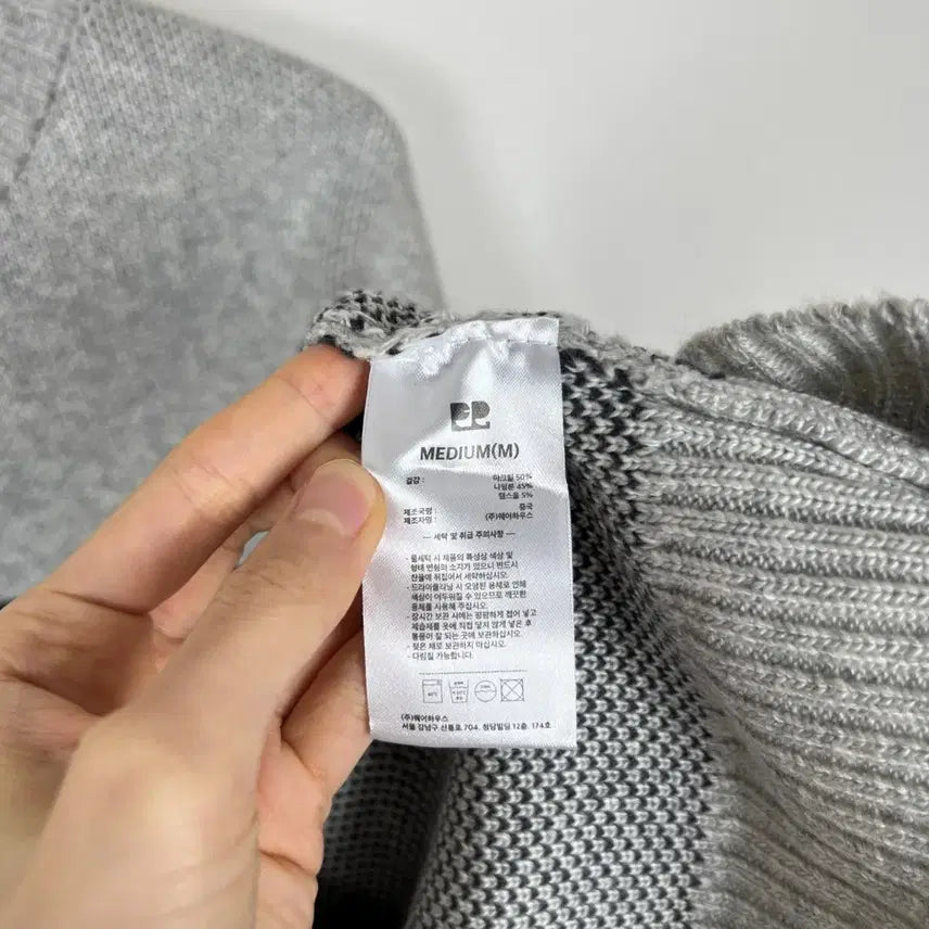 [BUNJANG] RaDen Gray Oversized Thick Knit Sweater / 프라이 오버핏 두꺼운 그레이 니트 겨울 남M 95 라덴 빈티지