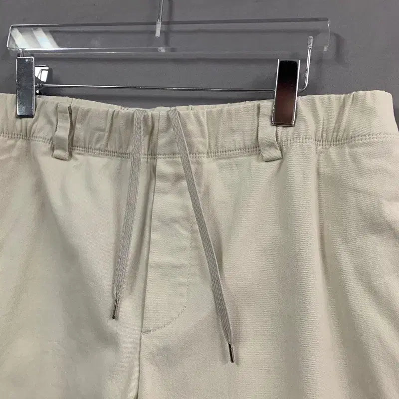 [SOLD OUT] 34인치 시스템옴므 22 테이퍼드 핏 베이지 스판 밴딩 코튼 팬츠 면바지