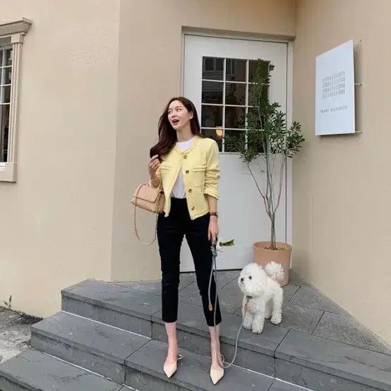 [BUNJANG] Page You Lemon Tweed Jacket / 페이지유 레몬 트위드자켓