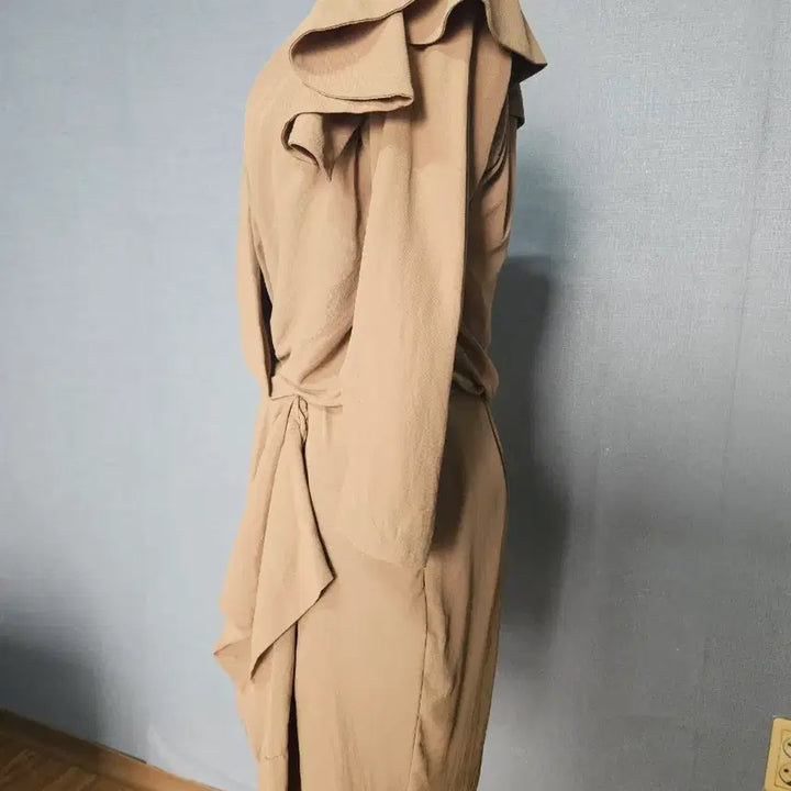 [BUNJANG] Object Beige Silk Dress / 오브제실크베이지원피스