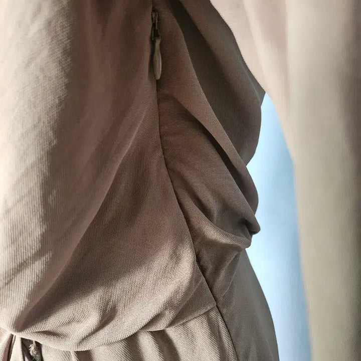 [BUNJANG] Object Beige Silk Dress / 오브제실크베이지원피스