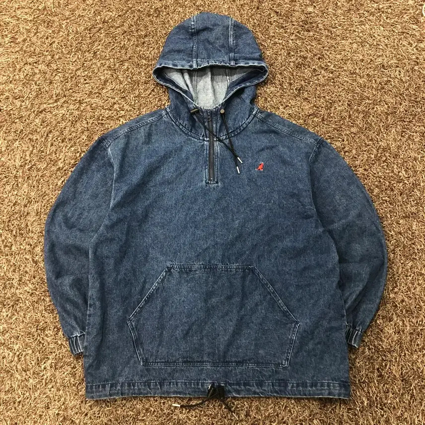 [BUNJANG] Kangol Denim Anorak Hooded Jacket / XL 캉골 데님 아노락 후드 자켓