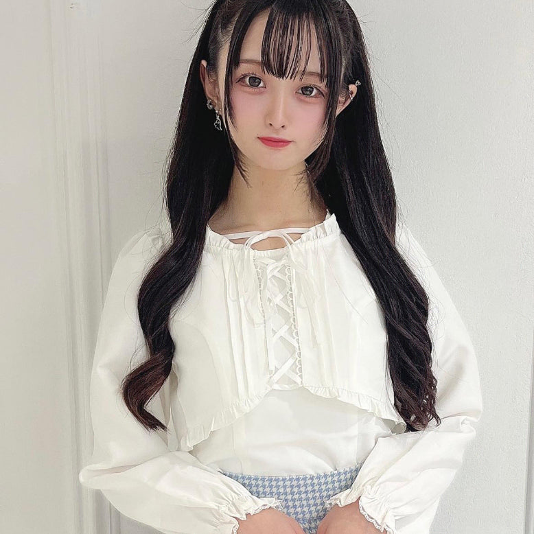 [BUNJANG] Honey Cinnamon Lace-up Top / 허니시나몬 레이스업 전환 탑스 / 양산형 지뢰계