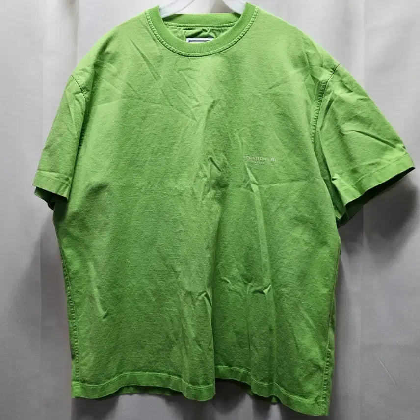 [BUNJANG] WOOYOUNGMI Green Logo Short Sleeve T-shirt / YOOYOUNGMI 연두색 반팔 티셔츠