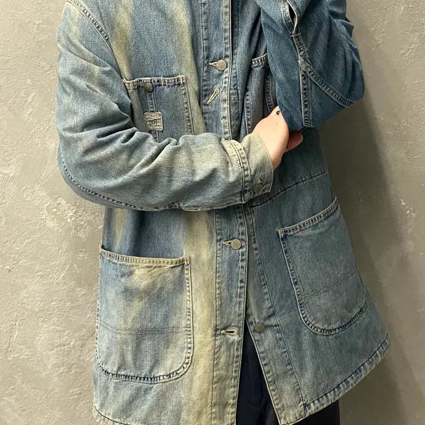 [BUNJANG] RRL Ralph Lauren Faded Denim Chore Jacket / [S] 90s RRL 더블알엘 랄프로렌 페이디드 데님 초어자켓