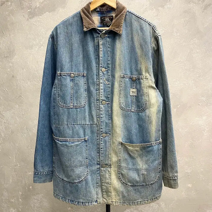 [BUNJANG] RRL Ralph Lauren Faded Denim Chore Jacket / [S] 90s RRL 더블알엘 랄프로렌 페이디드 데님 초어자켓