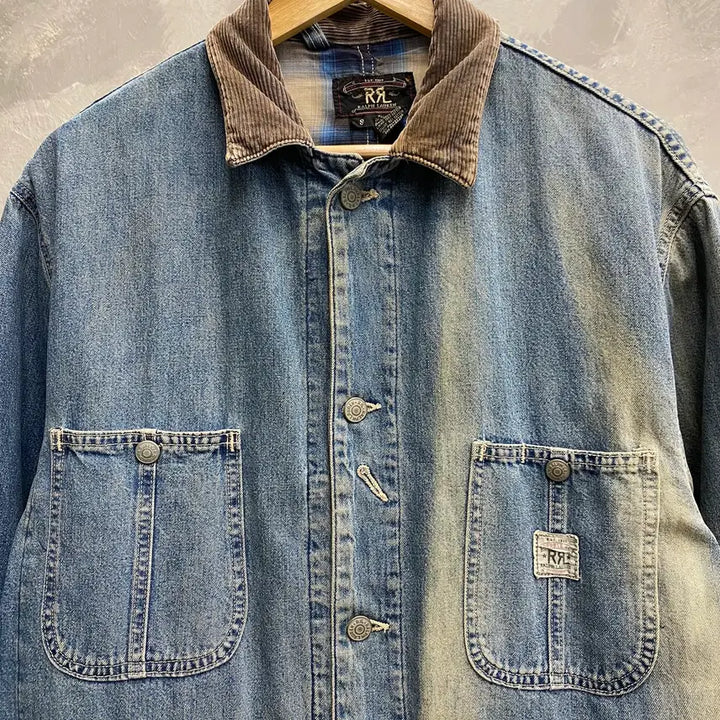 [BUNJANG] RRL Ralph Lauren Faded Denim Chore Jacket / [S] 90s RRL 더블알엘 랄프로렌 페이디드 데님 초어자켓