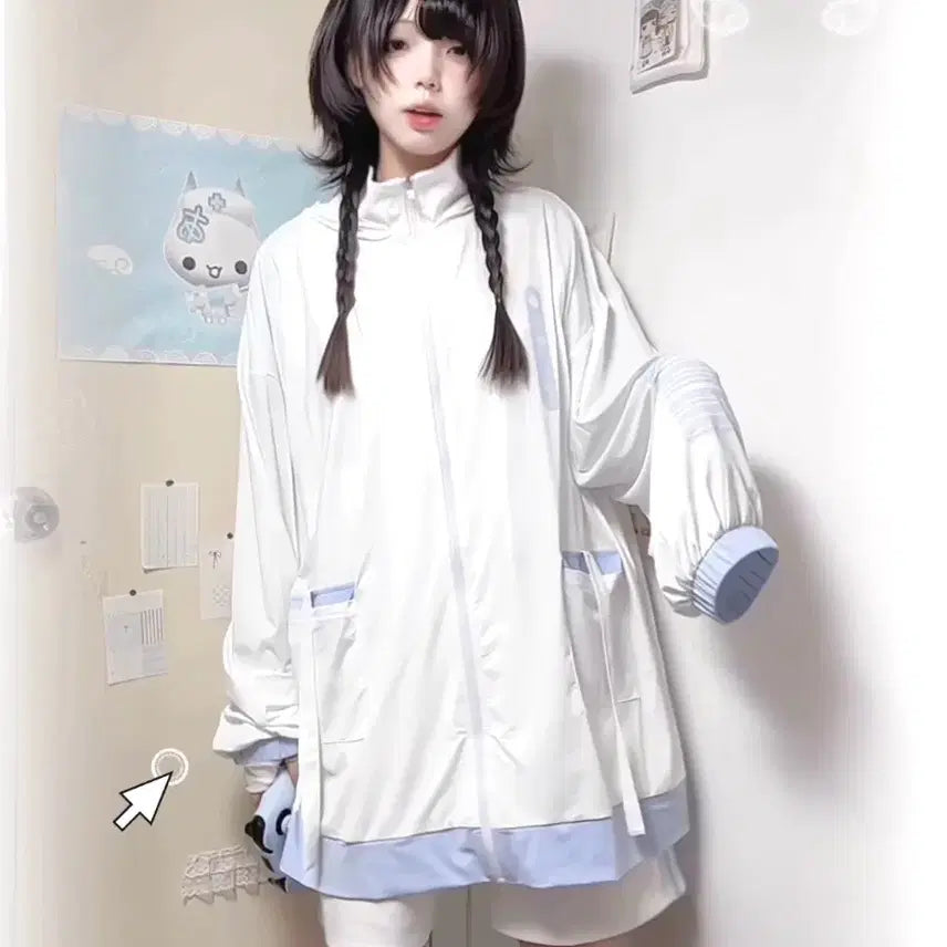[BUNJANG] Subculture UPF50+ Windbreaker Jacket / 양산형 서브컬처 수색계 upf50+바람막이 재킷