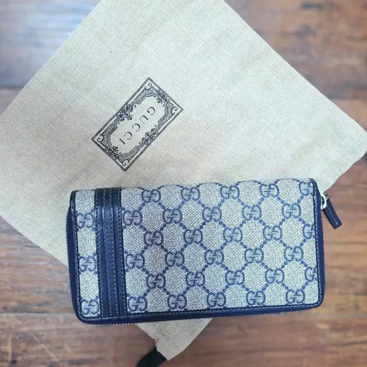 [BUNJANG] Gucci GG Pattern Zip Long Wallet / 정품구찌 GG 패턴 지퍼 장지갑