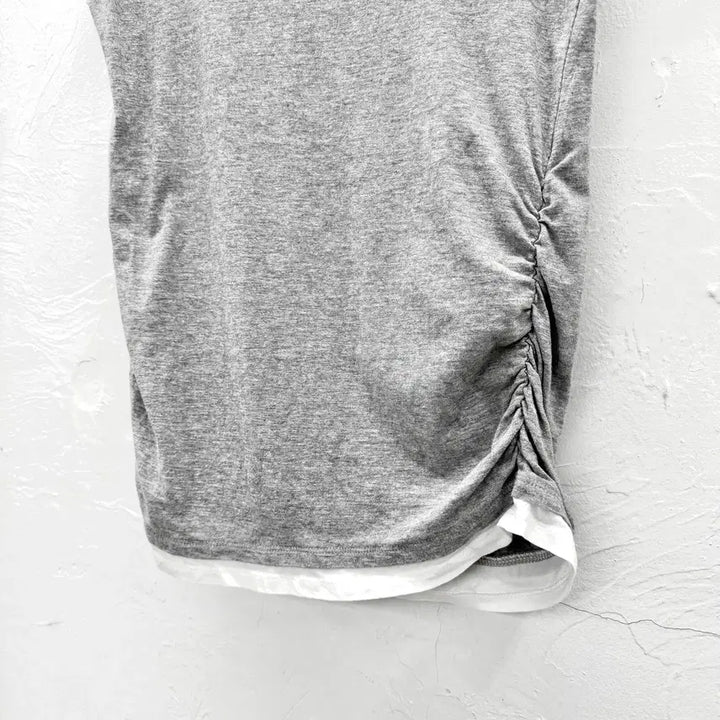 [BUNJANG] Laru Layered Shirring T-shirt / laru 레이어드 셔링 티셔츠