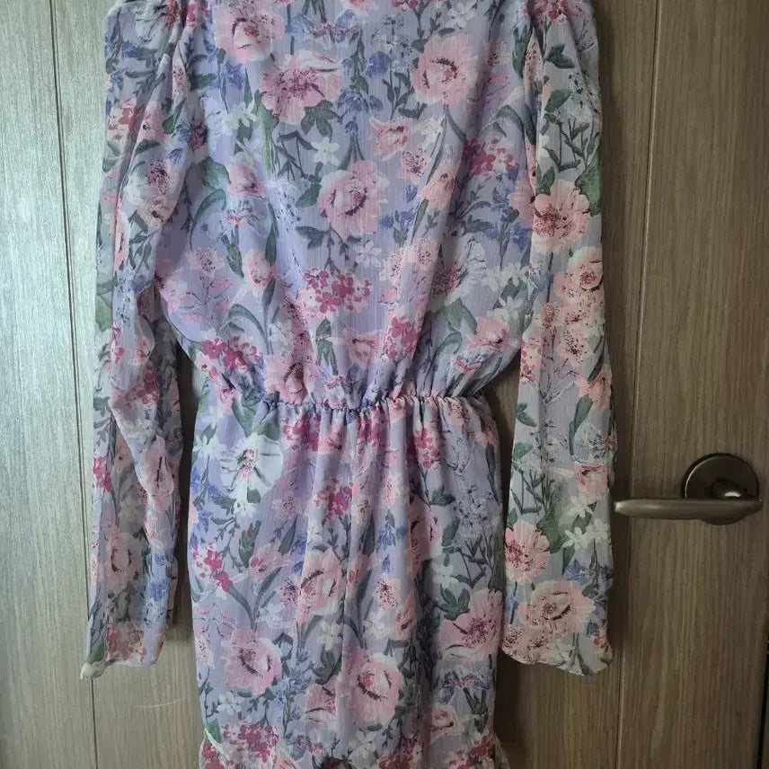[BUNJANG] Lavender Floral Print Jumpsuit / 라벤더 플라워 점프수트