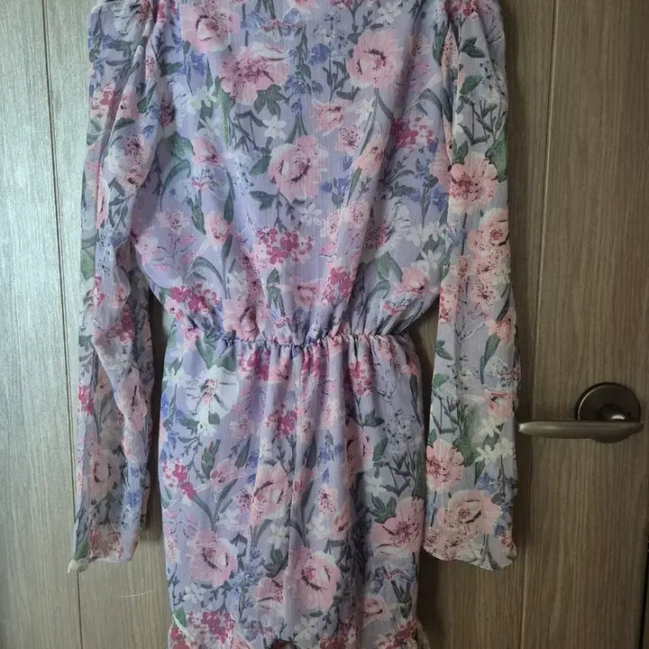 [BUNJANG] Lavender Floral Print Jumpsuit / 라벤더 플라워 점프수트