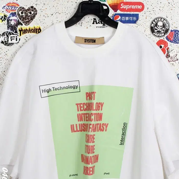 [SOLD OUT] 남성95 / 시스템옴므 오버핏 나염 라운드티셔츠WT 11-1