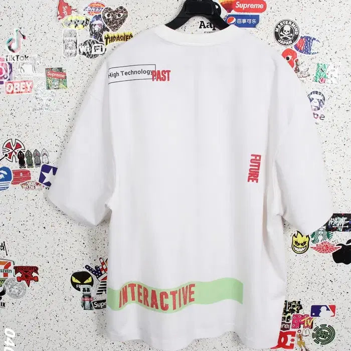 [SOLD OUT] 남성95 / 시스템옴므 오버핏 나염 라운드티셔츠WT 11-1