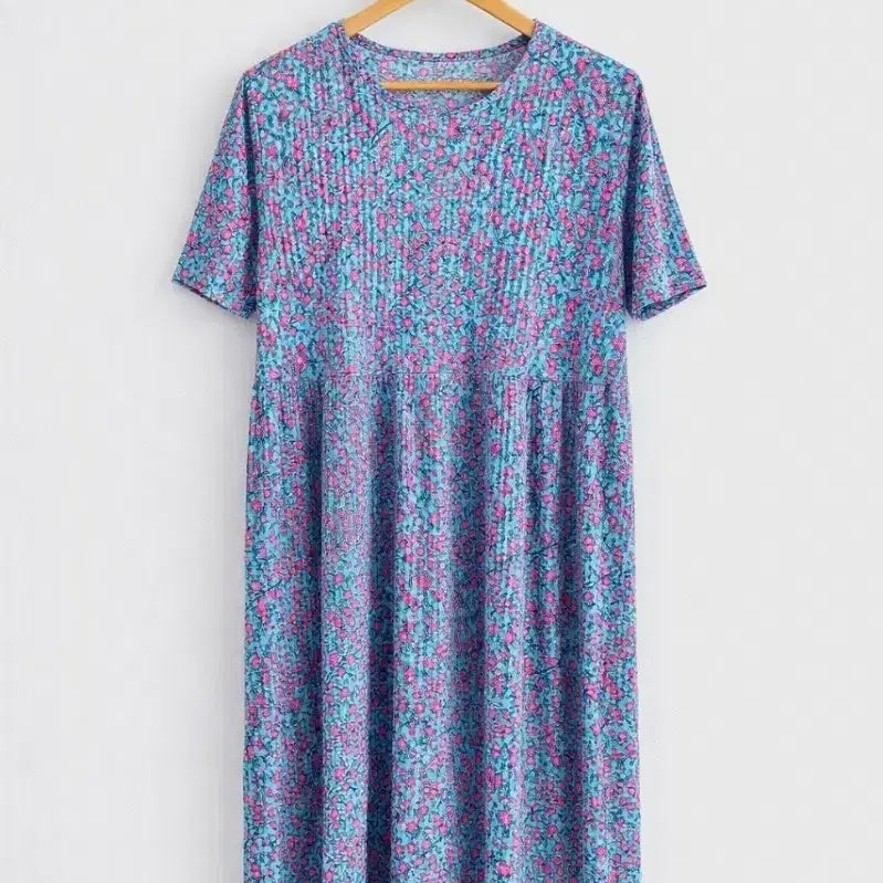 [BUNJANG] Pleated Indoor Dress Pajamas / 플리츠 실내복 원피스 잠옷