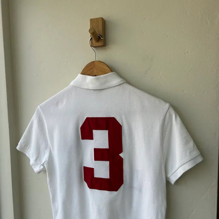 [BUNJANG] Polo Ralph Lauren White Big Pony Rugby Shirt / 폴로 랄프로렌 화이트 빅포니 반팔 럭비티 카라티