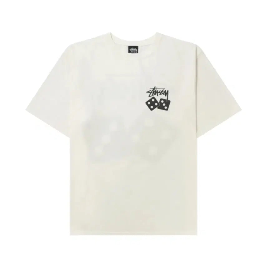 [SOLD OUT] 스투시 다이스 반팔 티셔츠 화이트/블랙