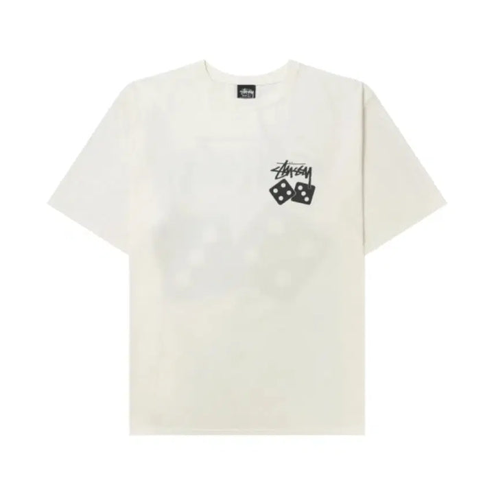 [SOLD OUT] 스투시 다이스 반팔 티셔츠 화이트/블랙