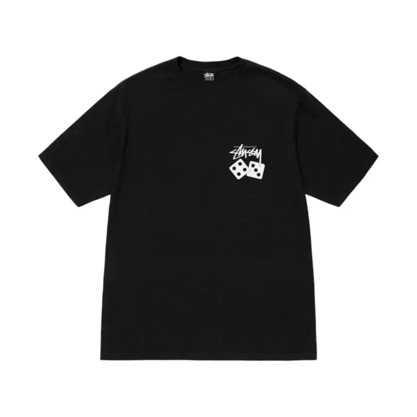 [SOLD OUT] 스투시 다이스 반팔 티셔츠 화이트/블랙