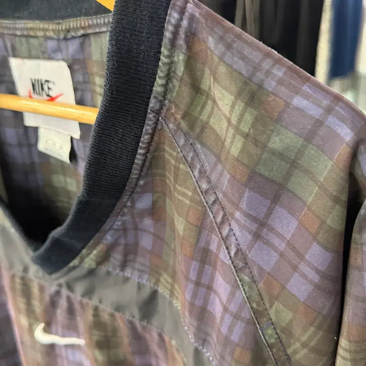[BUNJANG] Nike 90s Old School Check Windbreaker Jacket / [택포] [XL] 90s 나이키 올드스쿨 체크 웜업 바람막이