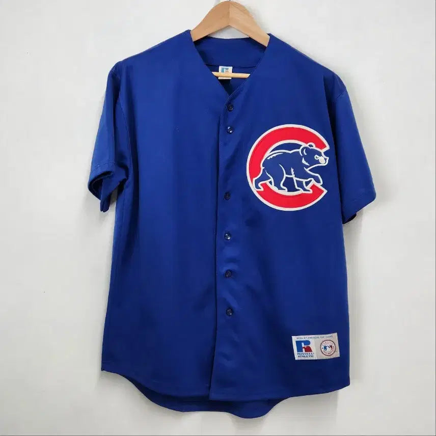 [BUNJANG] Russell Athletic Chicago Cubs Embroidered Baseball Jersey M / 러셀 애슬레틱 MLB 시카고 컵스 자수 야구 져지 M