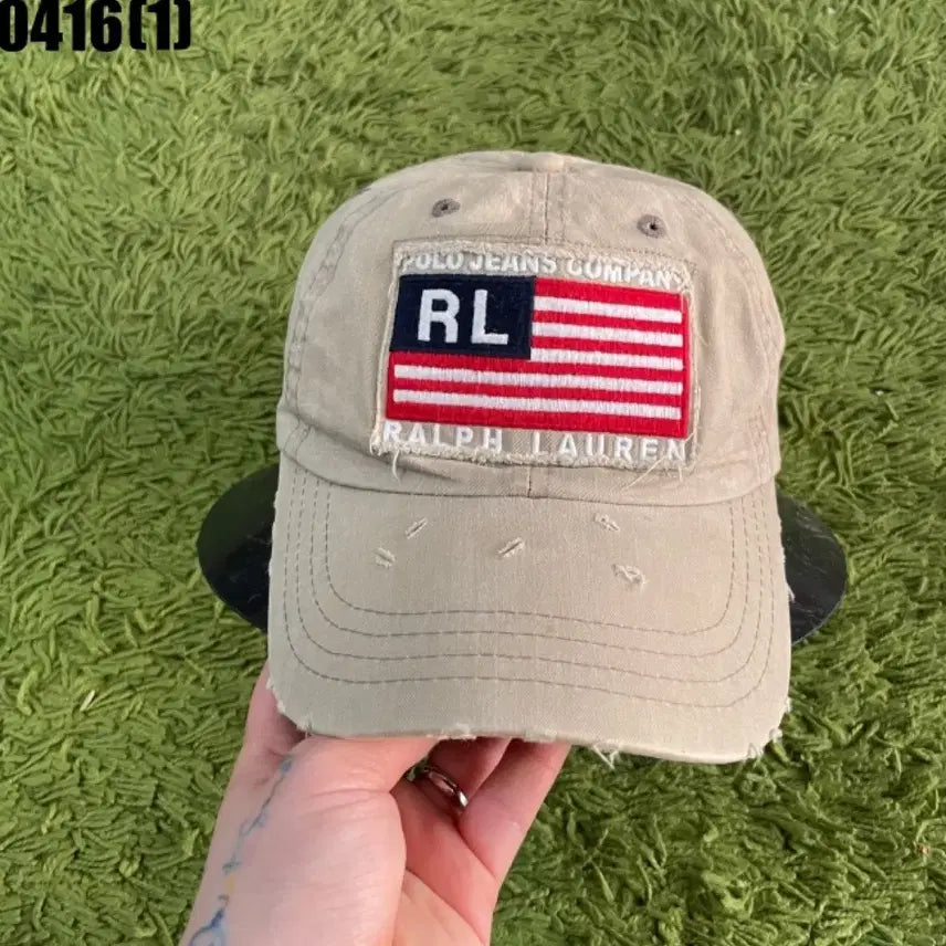[SOLD OUT] 폴로 랄프로렌 성조기 볼캡 베이지