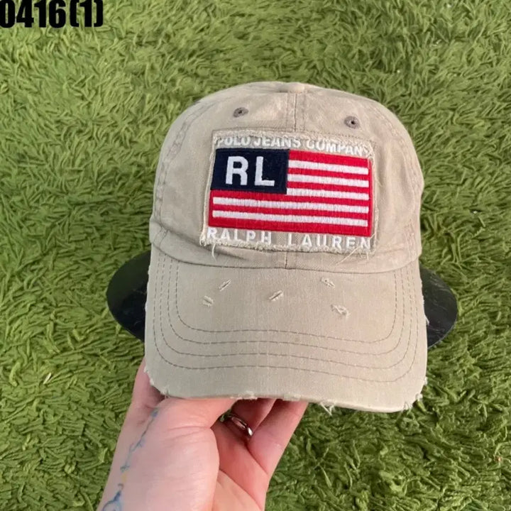 [SOLD OUT] 폴로 랄프로렌 성조기 볼캡 베이지