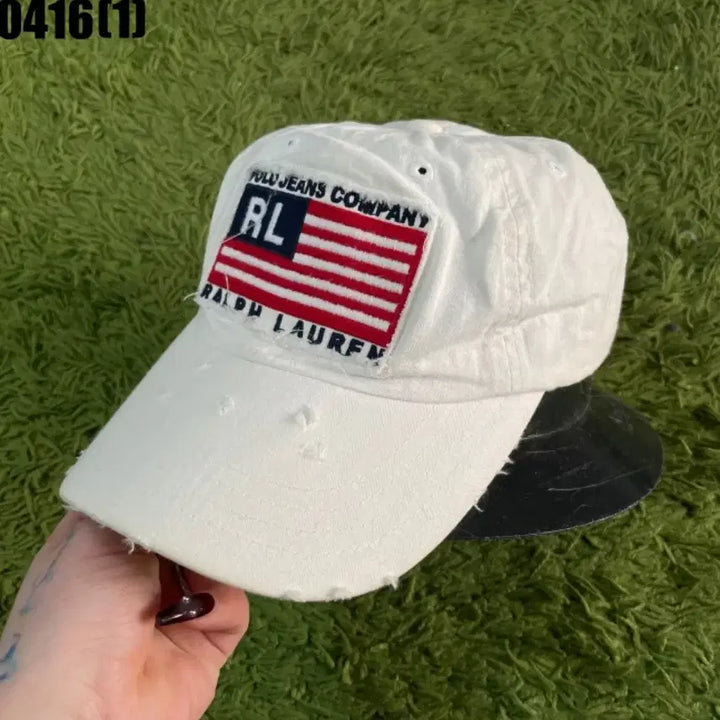 [SOLD OUT] 폴로 랄프로렌 화이트 데님캡 모자