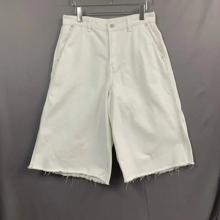 [BUNJANG] L ORR Cutoff Wide Bermuda Denim Shorts / L ORR 오르 컷오프 와이드 버뮤다 데님 쇼츠 청반바지