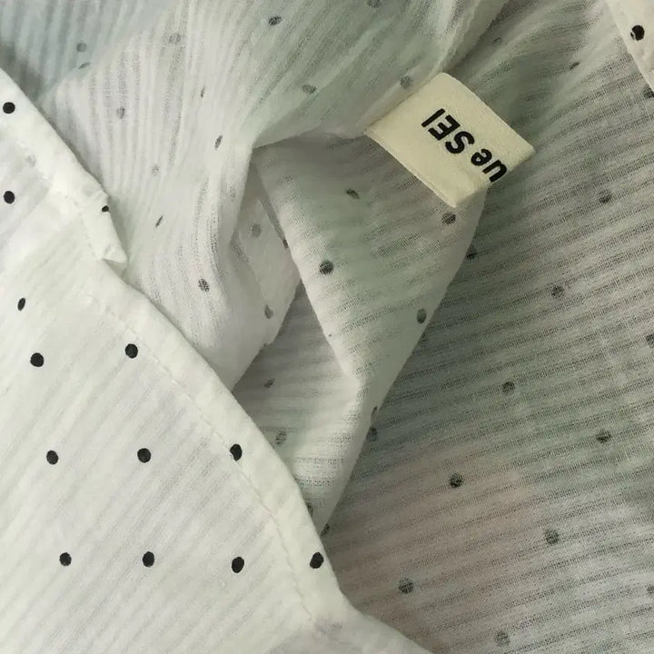 [BUNJANG] Dot Pattern Short Sleeve Blouse / 물방울 도트 반팔 블라우스 셔츠 착용1회