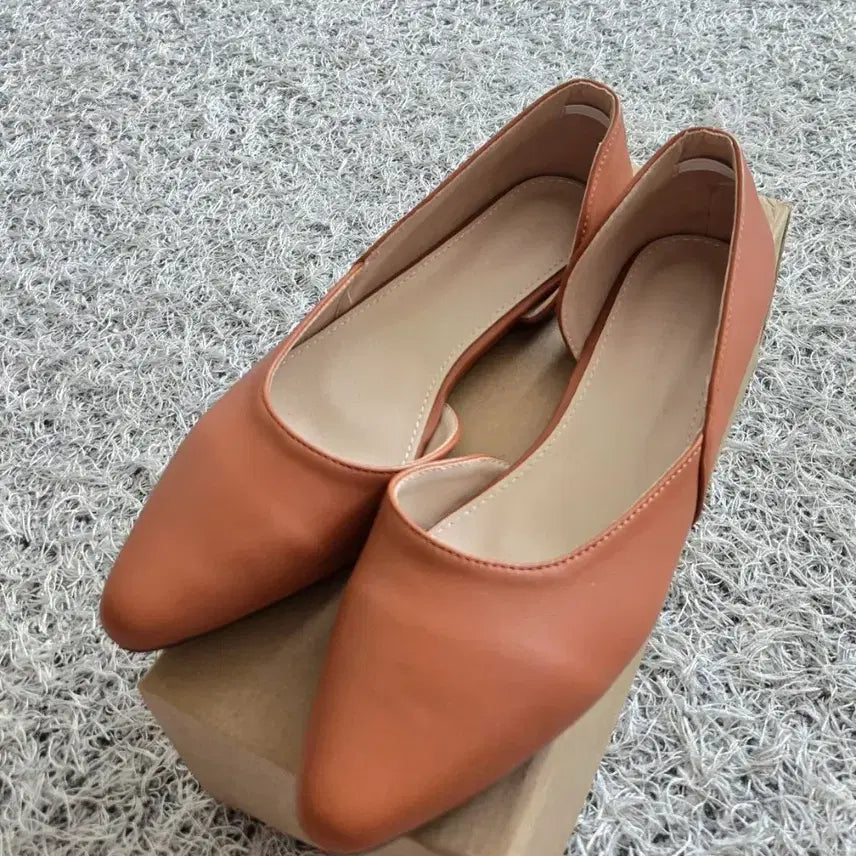 [BUNJANG] Brown Flat Shoes / 