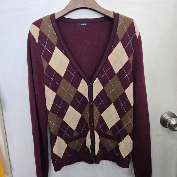 [BUNJANG] HAZZYS Argyle Cardigan / 95,M)) HAZZYS 헤지스 아가일 가디건! 모 원단~