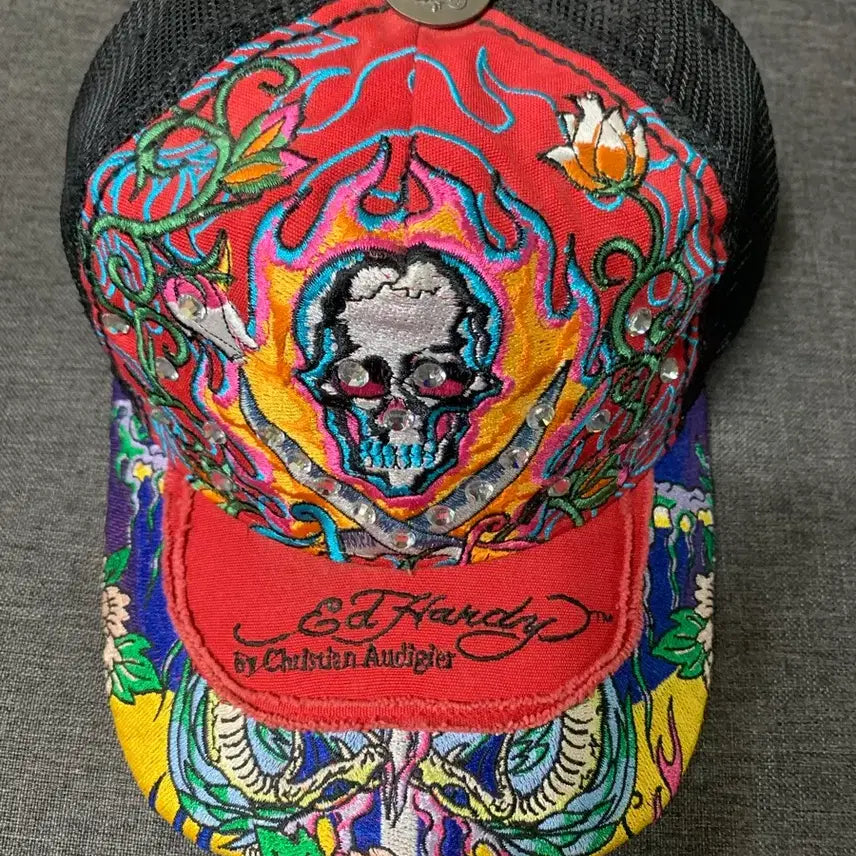 [SOLD OUT] Ed Hardy  에디하디 스냅백 스와로브스키 모자