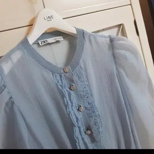 [BUNJANG] ZARA Cardigan (Sky Blue) - Women&