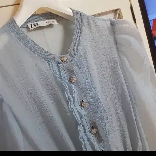[BUNJANG] ZARA Cardigan (Sky Blue) - Women&