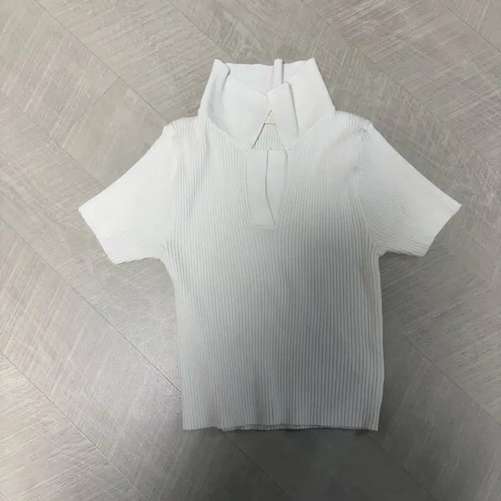 [BUNJANG] Kara Ribbed Collar T-shirt / 카라 골지 티