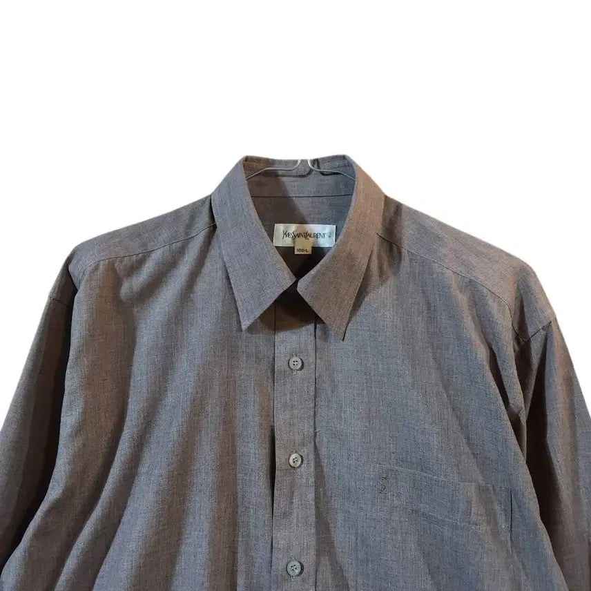 [SOLD OUT] 100/ 입생로랑 빈티지 긴팔 셔츠 연브라운 /0416
