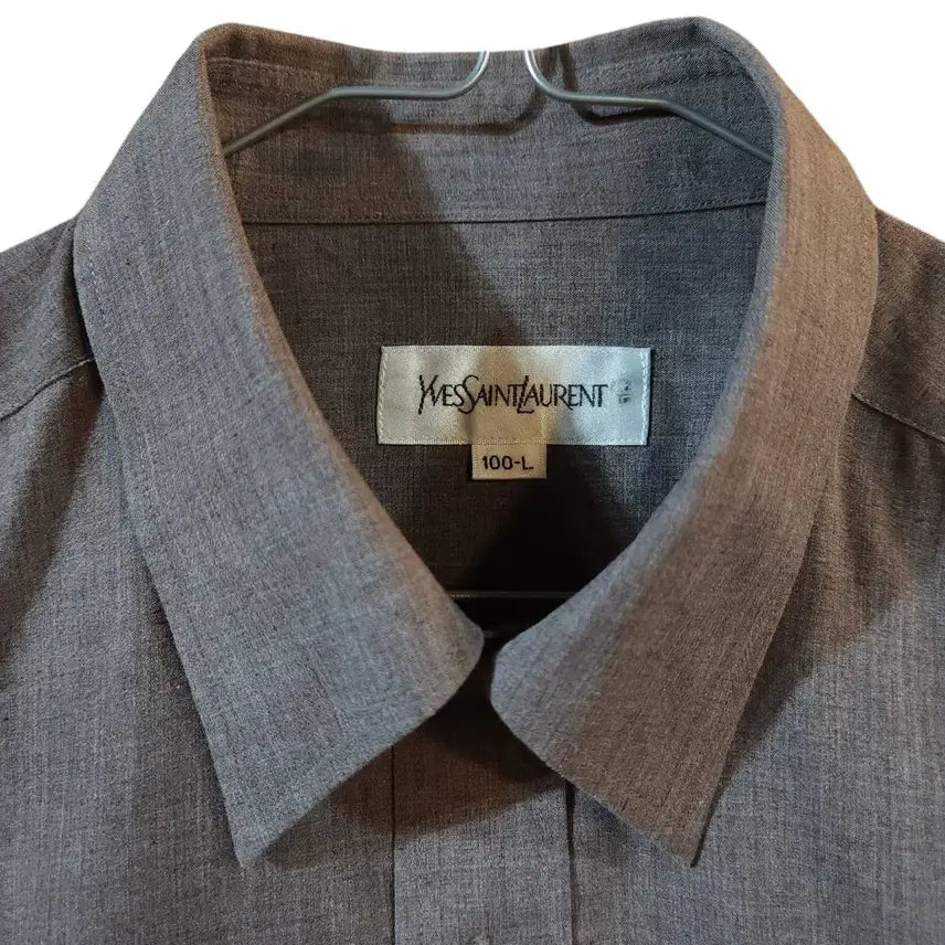 [SOLD OUT] 100/ 입생로랑 빈티지 긴팔 셔츠 연브라운 /0416