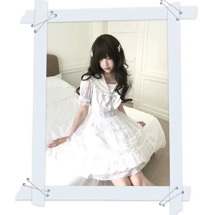 [BUNJANG] Clear Style Sailor Dress / 양산형 클리어 스타일 세라복 레이스 프릴 스위트 드레스(예약판매)