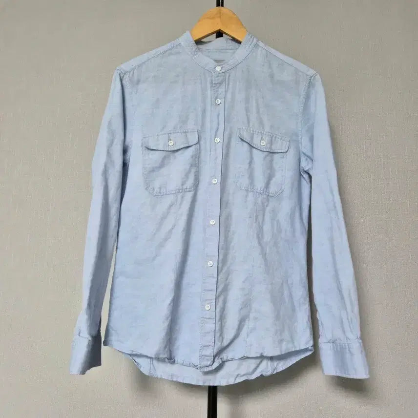 [BUNJANG] Solid Homme Linen Blend Shirt / 솔리드옴므 48호 95 린넨 면혼방 셔츠 남방 M-긴팔-715